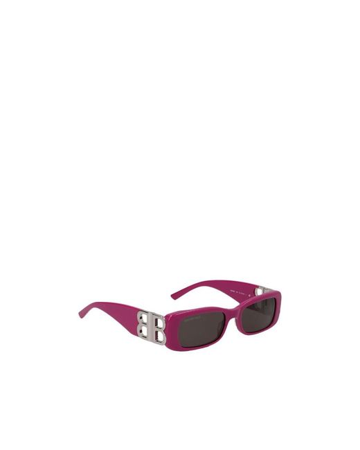 Balenciaga Pink Eyewear Rectangular Frame Sunglasses