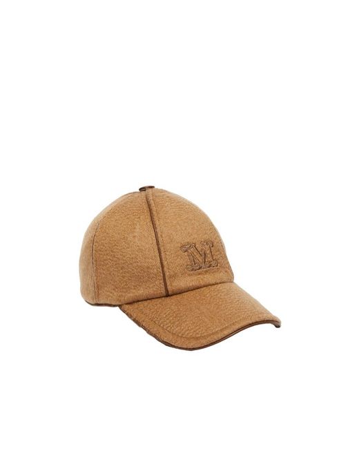 Max Mara White Embroidered-Logo Baseball Cap