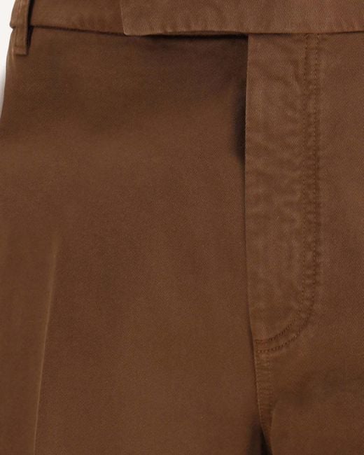 Thom Browne Brown Mid-Rise Tapered Leg Trousers for men