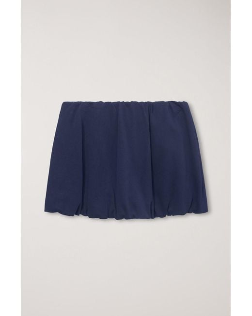 DUNST Blue Pleated Midi Skirt