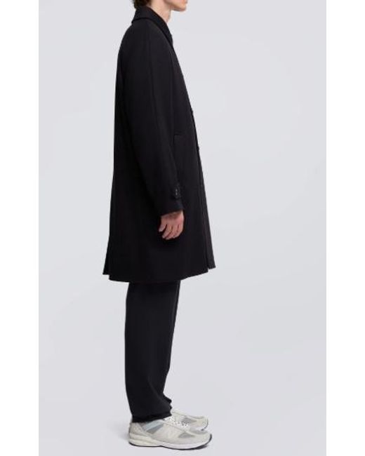 Aspesi Blue Button-Fastening Coat for men
