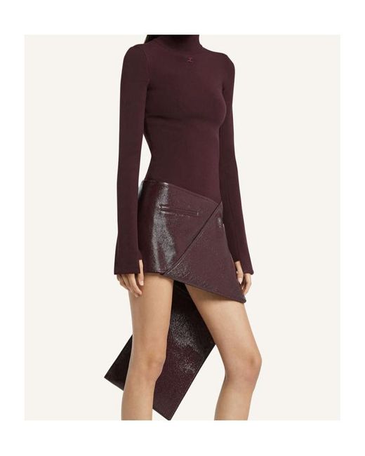 Courreges Purple Courrges Interlock Mockneck Jumper
