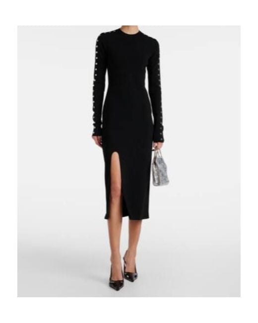 Stella McCartney Black Knitted Midi Dress