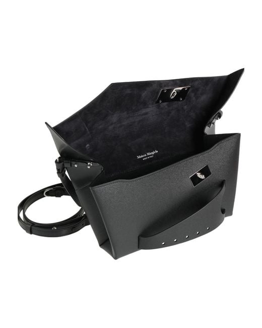 Maison Margiela Black Large Lychee Grain Clutch Bag