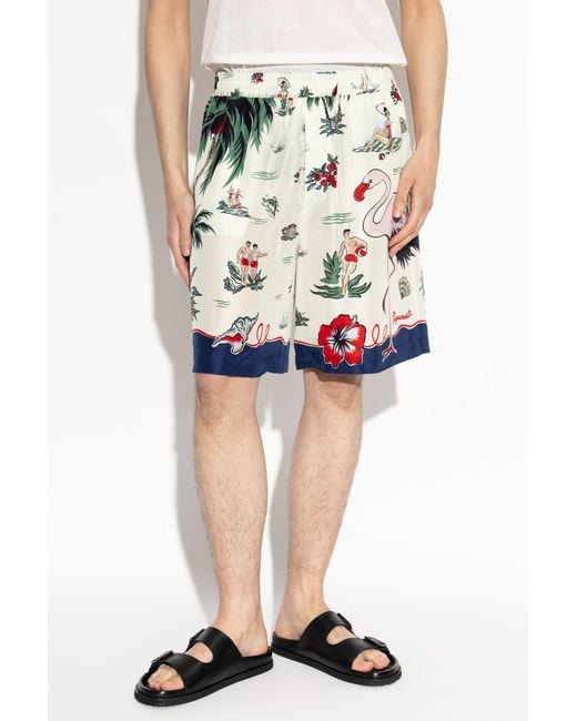 DSquared² Blue Aloha Printed Boxer Shorts for men