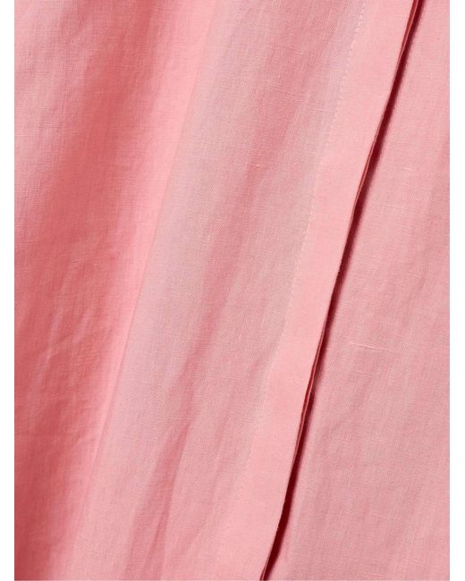 Gabriela Hearst Pink Short Sleeve Dress