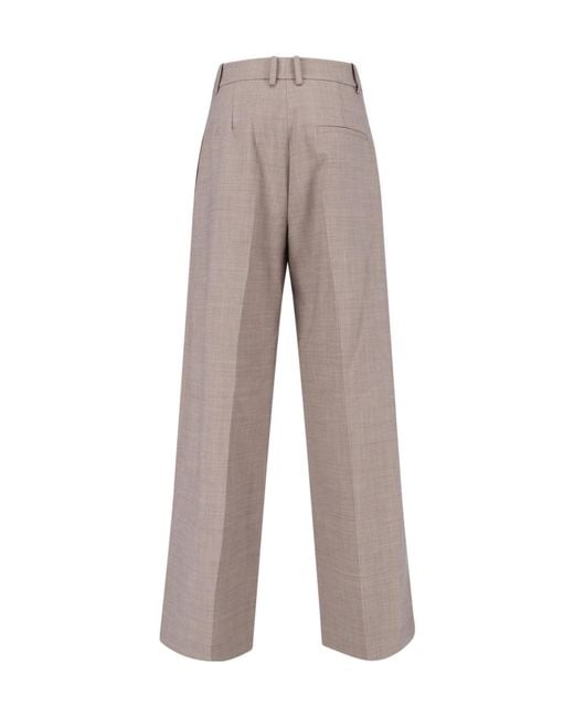 Frankie Shop Gray Brickell Wide-Leg Pants