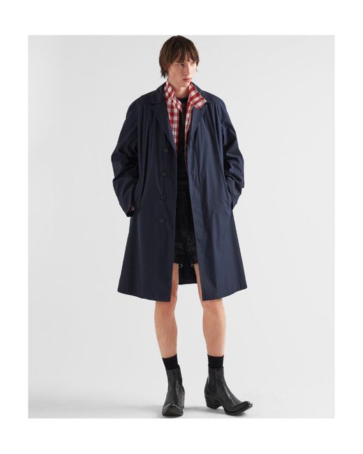 Prada Blue Belted Coat for men