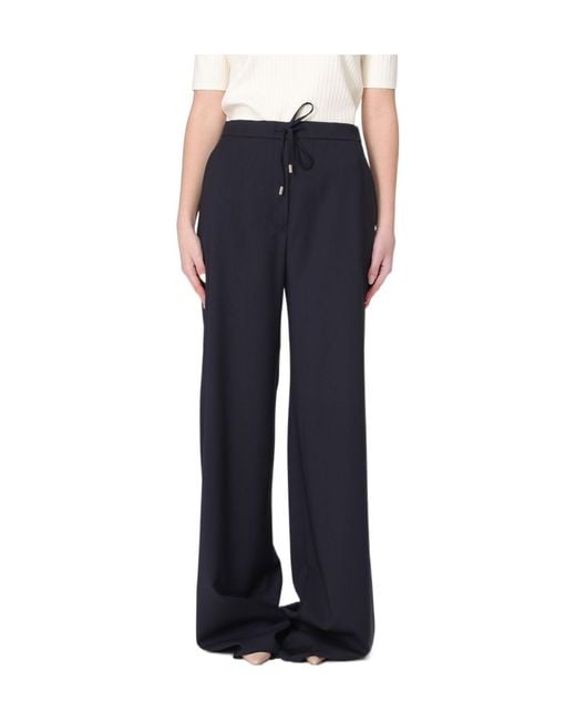 Max Mara Blue Studio Mstcorone Wide-Leg Pants