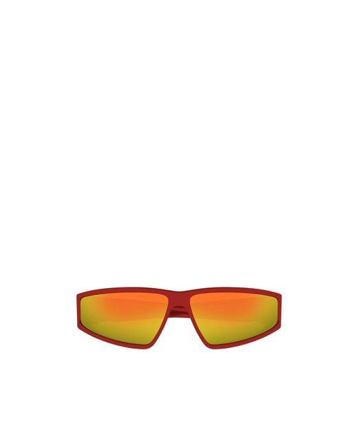 McQueen Orange Eyewear Rectangular Frame Sunglasses for men