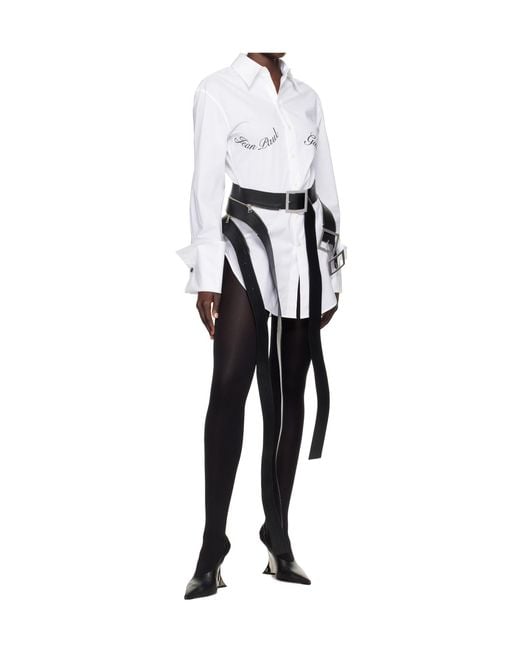 Jean Paul Gaultier White Button-Down Long-Sleeved Shirt