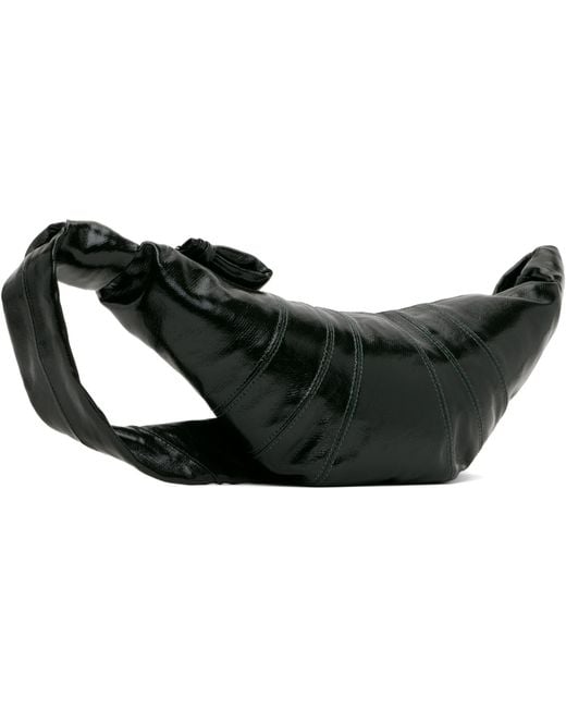 Lemaire Black Small Croissant Zipped Shoulder Bag for men
