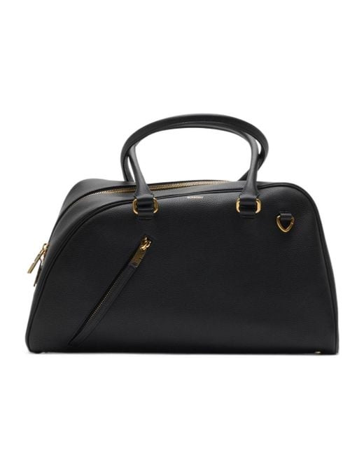 Burberry Black Large Shield Twin Tote Bag