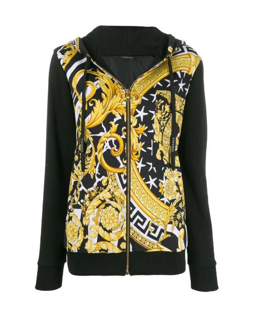 Versace Black Logo Printed Casual Jacket