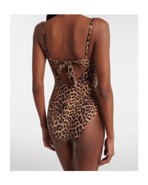 Melissa Odabash Brown Mauritius Leopard-Print Swimsuit