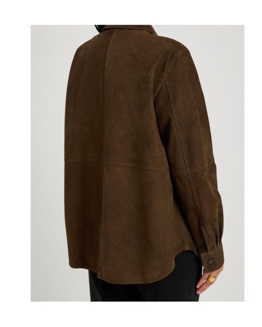 Totême Brown Suede Overshirt
