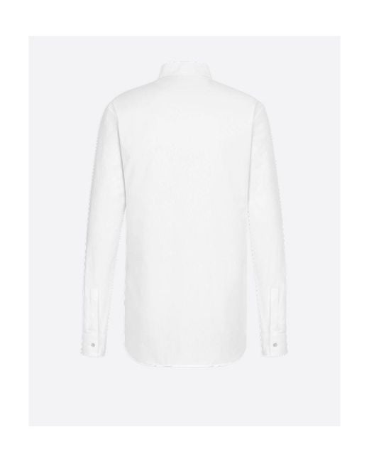 Dior White Homme Jacquard Long-Sleeved Shirt for men