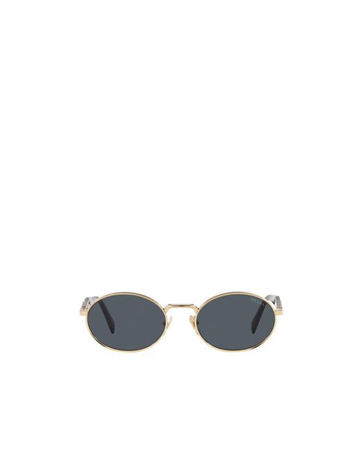 Prada White Eyewear Oval Frame Sunglasses