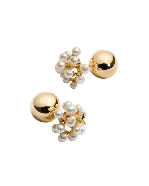 Dior Metallic Pearl Earrings