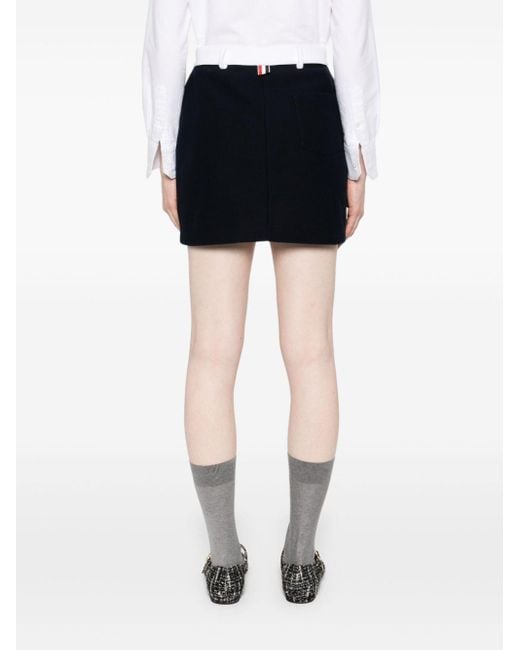 Thom Browne Black Contrast Waistband Mini Skirt