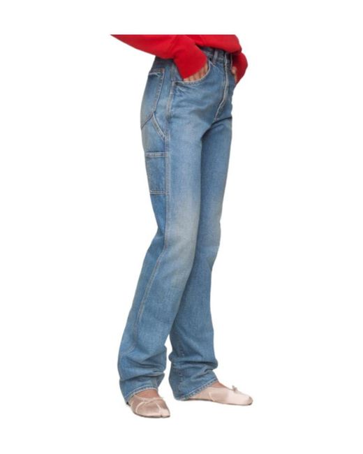 Maison Margiela Blue Straight-Leg Jeans