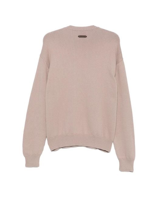 Moschino Pink Long-Sleeve Knit Top for men