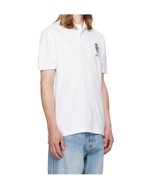 Polo Ralph Lauren White Short-Sleeved Polo Shirt for men