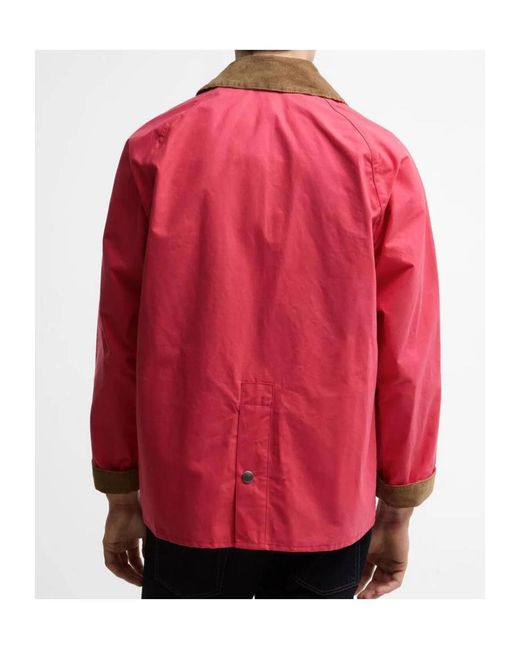 Barbour Red X Paul Smith Contrast-Collar Jacket for men