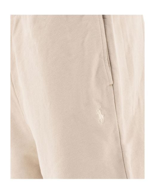 Polo Ralph Lauren Natural Logo Embroidered Drawstring Track Shorts for men