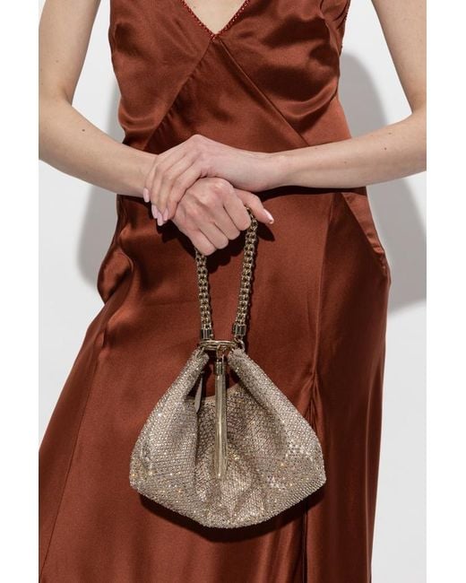 Jimmy Choo Metallic Callie Embellished Clutch Bag