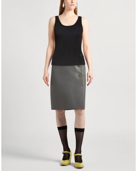 Burberry Black Solid Color Sleeveless T-Shirt