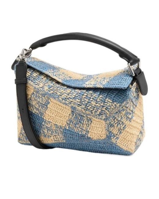 Loewe Blue Small Puzzle Edge Bag