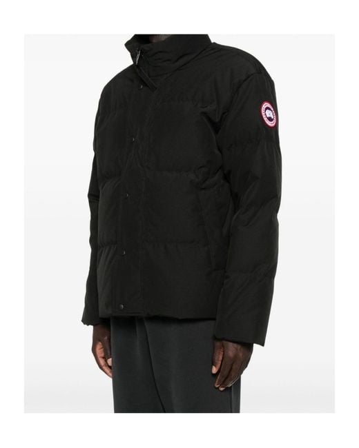 Canada Goose Blue Bayview Logo Patch Down Jacket for men