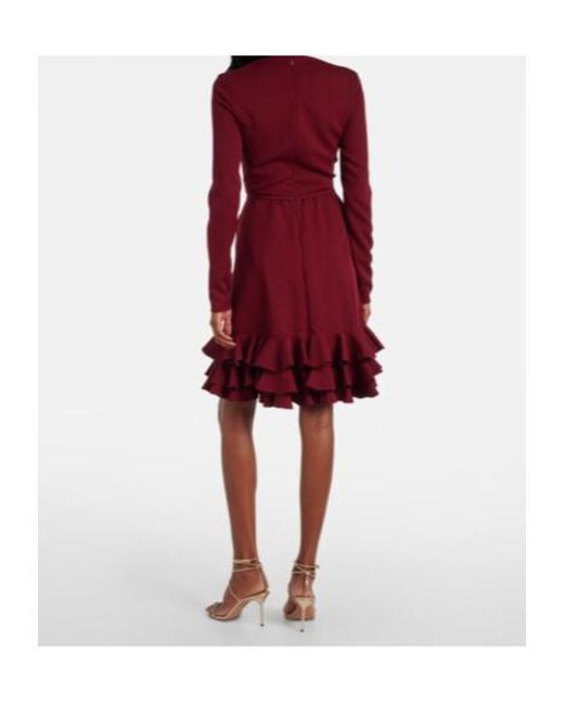 Giambattista Valli Purple Ruffled Crêpe Minidress