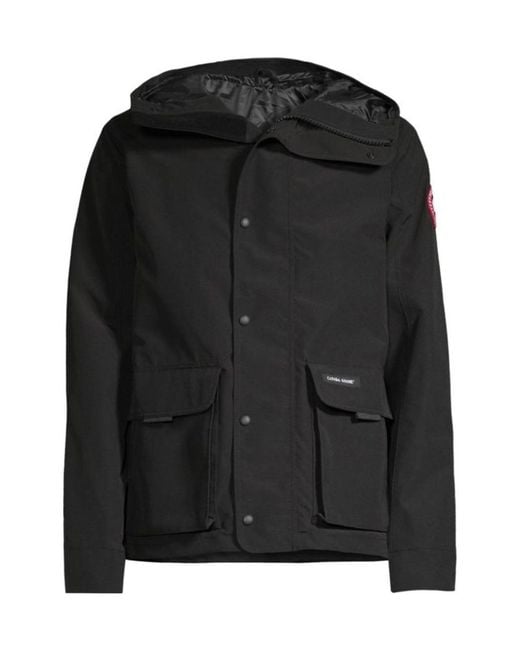 Canada Goose Black Expedition Logo-Patch Parka Coat for men