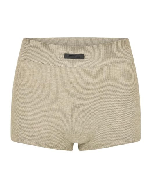 Fear Of God Natural Ribbed Knit Flat-Leg Shorts