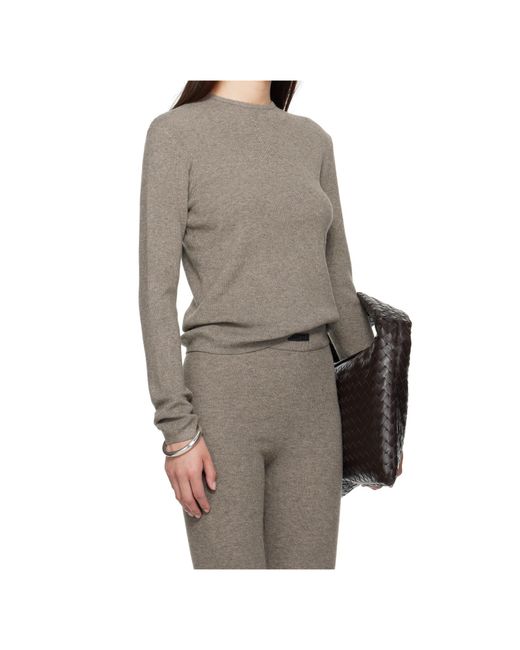 Fear Of God Gray Ribbed Knit T-Shirt