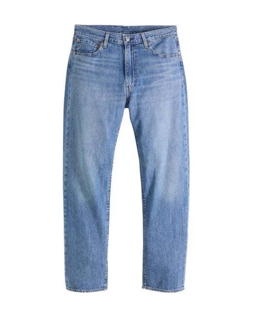 Levi's Blue Premium 555 Relaxed Straight Jeans for men
