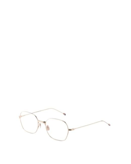 Thom Browne White Geometric-Frame Glasses