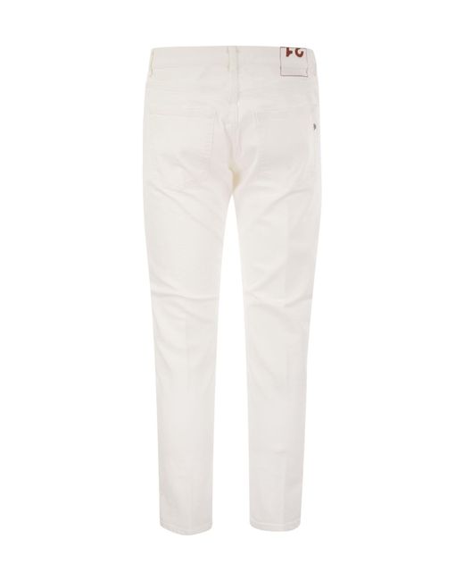 Dondup White Dian Carrot Fit Jeans for men