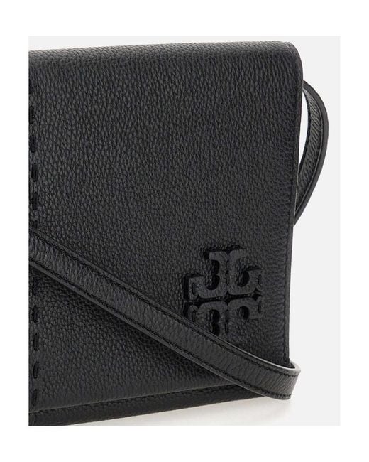 Tory Burch Black Logo Plaque Shoulder Bag