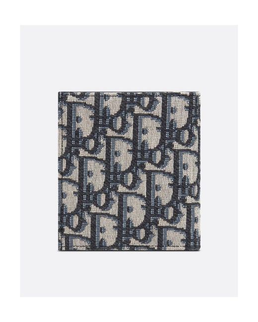 Dior Gray Compact Vertical Wallet for men