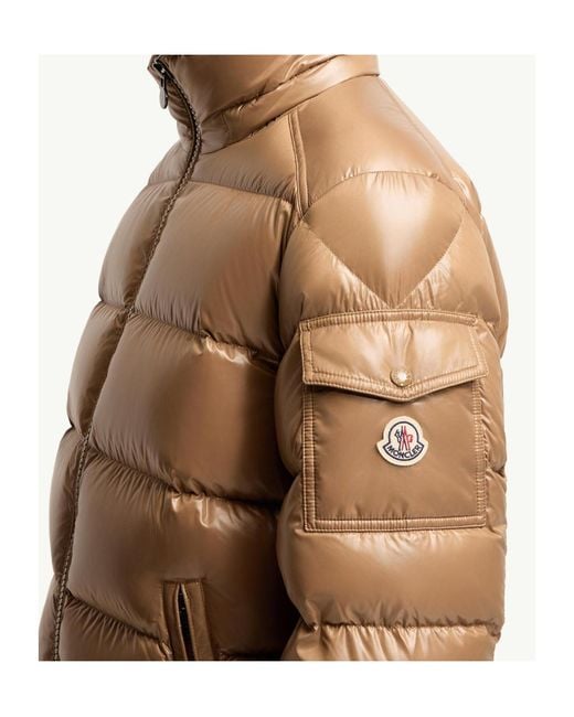 Moncler Brown Maya Hooded Short Down Jacket for men