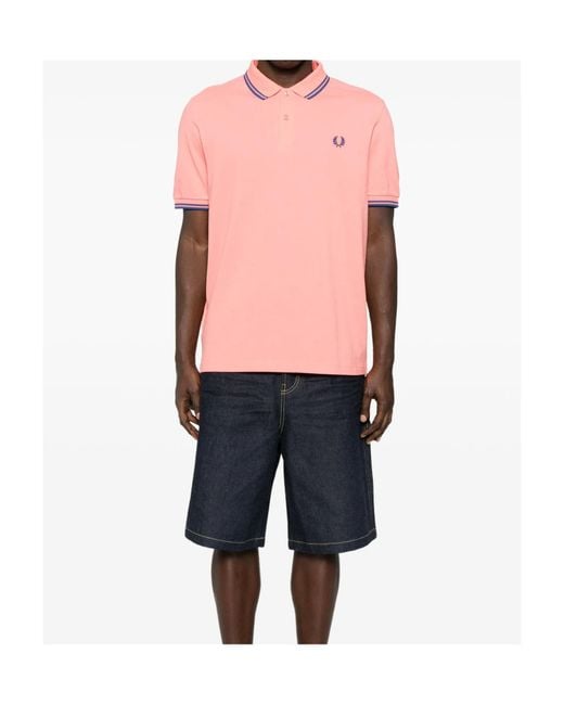 Comme des Garçons White X Fred Perry Logo-Embroidered Polo Shirt for men