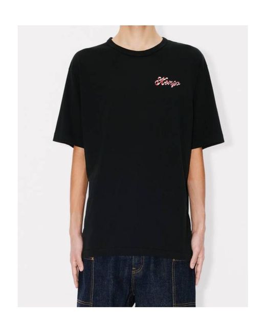 KENZO Black Winter Holidays Oversized T-Shirt for men
