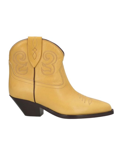 Isabel Marant Natural Denim Ankle Boots