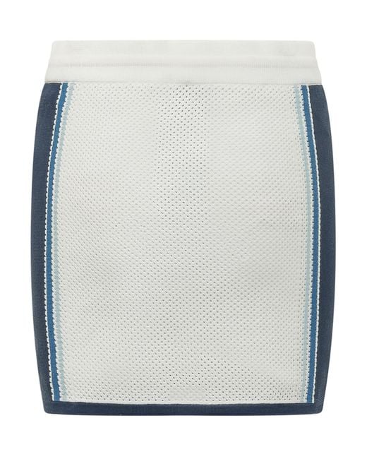 Casablanca Gray Drawstring Mesh Mini Skirt