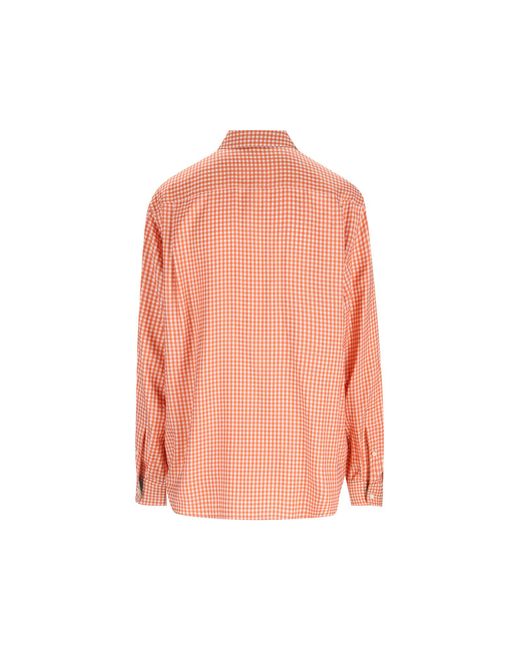 Loewe Pink Long Sleeve Checked Shirt