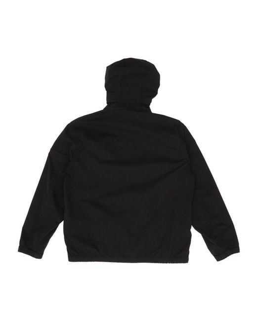Stone Island Black Zip-Up Hooded Jacket for men