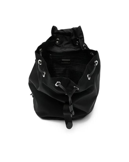 Prada Black Logo Backpack